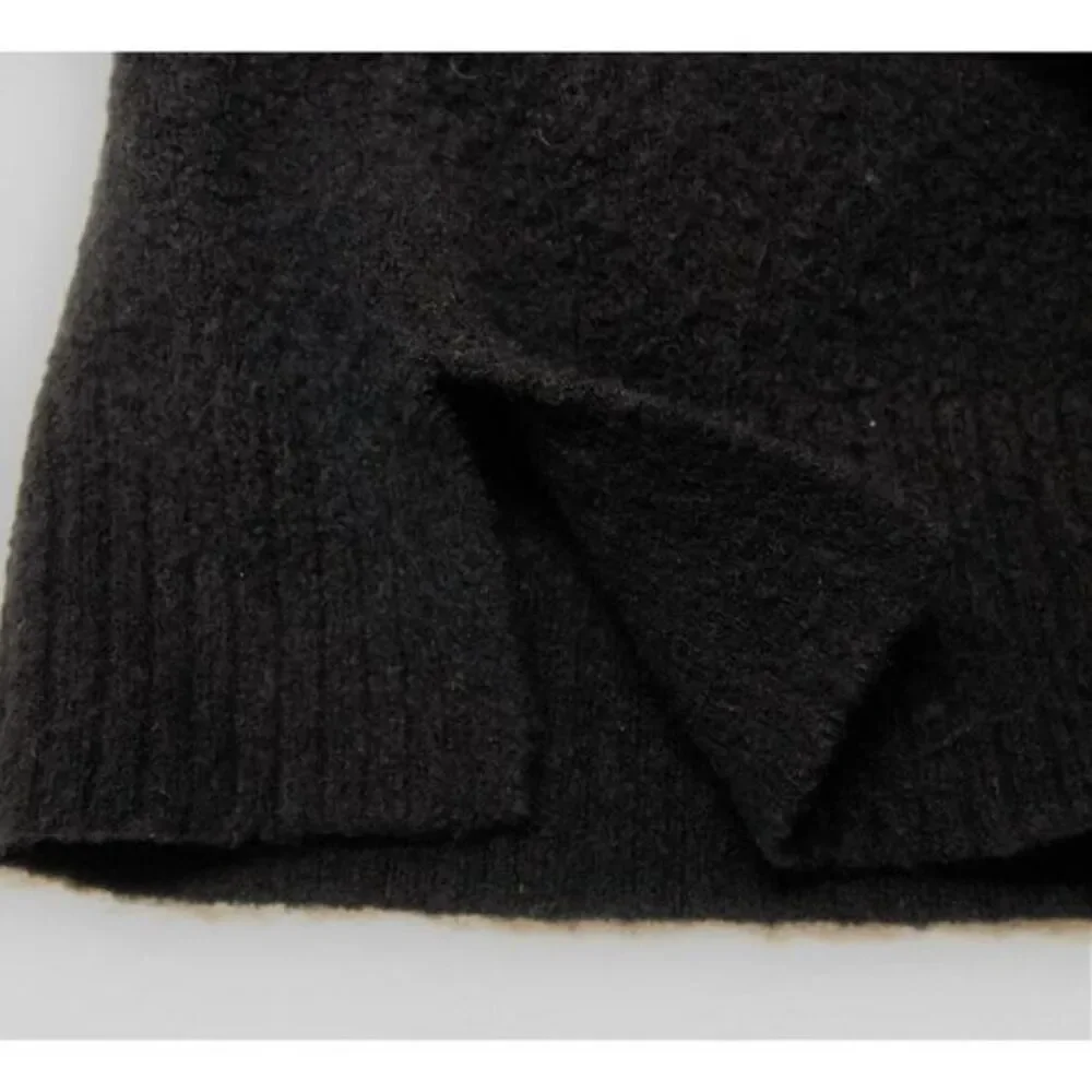 NWOT J. Crew crewneck‎ wool-blend long-sleeve sweater, Black, XXS